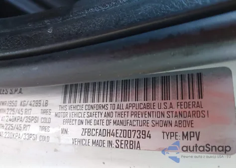 2014 Fiat 500L Trekking из США, поврежденный, VIN ZFBCFADH4EZ007394